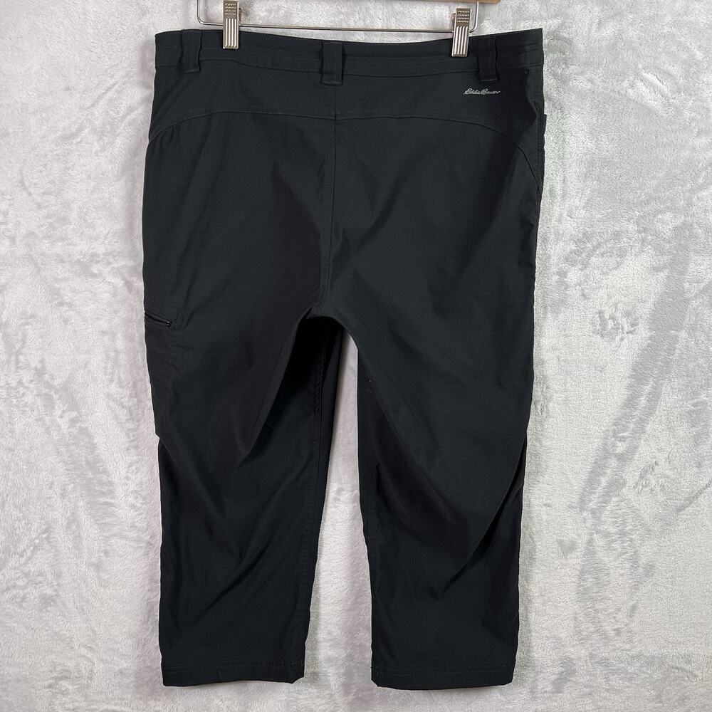 Eddie‎ Bauer Hiking Pants Women's 10 Black Cropped Athletic Outdoor Pockets - Picture 2 of 13